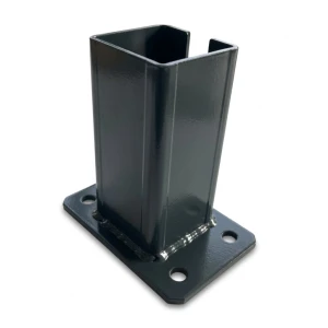 Tvoros stulpo pagrindas 80x80 mm 8 mm grafito spalvos