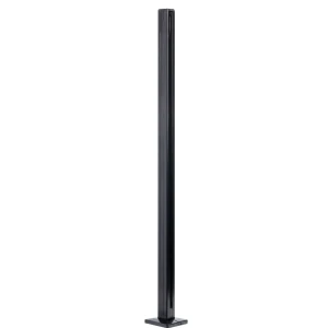 Šoninis turėklo stulpelis 45x45x1100mm stiklui 8,72mm juodas aliuminis plokščia sistema