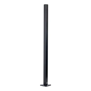 Vidurinis turėklų stulpelis 45x45x1100mm stiklas 8,72mm juodas plokščias aliuminio sistema