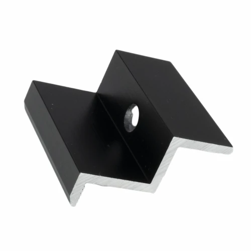 Galinis spaustukas H40 Aliuminio 6060 skylė M8 Anoduota PV-03-10