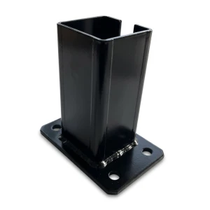 Tvoros stulpo pagrindas 80x80 mm 8 mm juodas