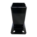 Tvoros stulpo pagrindas 80x80 mm 8 mm juodas 000-786 (3)