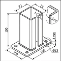 Pagrindo stulpo tvoros 80x80 mm 8 mm cinkuotas 000-785 (5)