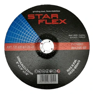 Star Flex – šlifavimo (nuėmimo) diskas 230 × 6,0 mm T27 plienas ir INOX