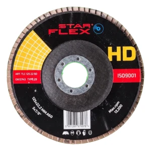 Starflex HD – keraminė žiedlapių šlifavimo lėkštė T29 125 mm grūdėtumas 60