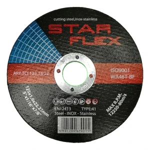 Star Flex – pjovimo diskas plienui ir INOX 125×1,6 mm WA46T-BF