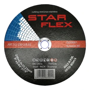 Star Flex pjovimo diskas plienui ir INOX 230×2,0 mm plokščias Type 41