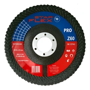 Starflex PRO – lamelinis diskas kampiniams siūlėms 125 mm, grūdėtumas Z60