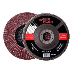 Starflex – plokščiasis šlifavimo diskas plienui 125 mm grūdėtumas 40 (T27)