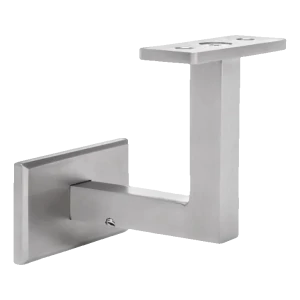 Sieninio kvadratinio turėklo laikiklis 70x40 mm – nerūdijantis plienas AISI 304 satinas