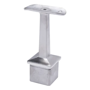 Postal – turėklų atramų balustradai Ø42,4 mm ant stulpelio 40x40x2 mm, nerūdijantis plienas AISI 304 satinas