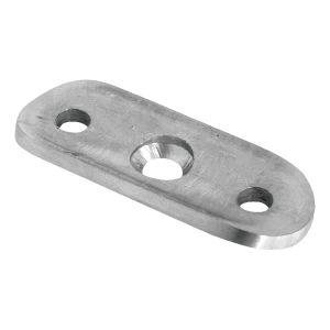 Montavimo plokštelė turėklui fi 48,3 mm – nerūdijančio plieno AISI 304, satinas, 64x24x4 mm