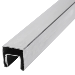 PSG stiklinis užkaitas 40x40 mm AISI 304 satinas – 2500 mm