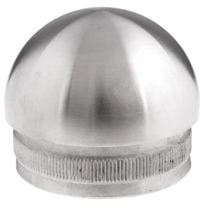 Elipsoidinis kamštelis įmušamas į turėklų vamzdį 42,4 mm – plienas AISI 304 satinas