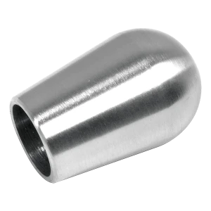 Turėklų strypo užbaigimas fi 12 mm ovalus H30 nerūdijantis plienas satinas