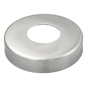 Dekoratyvinė apvali turėklų rozetė Ø85 mm vamzdžiui 42,4 mm – nerūdijantis plienas AISI 304 satinas
