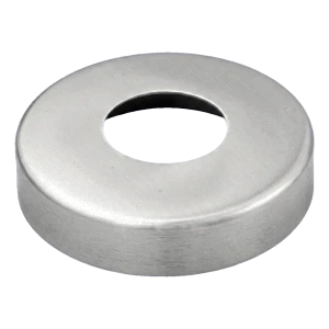 Maskiruojanti rozetė nerūdijančio plieno balustradai ⌀ 90 mm vamzdžiui 42,4 mm – AISI 304 plienas blizgus